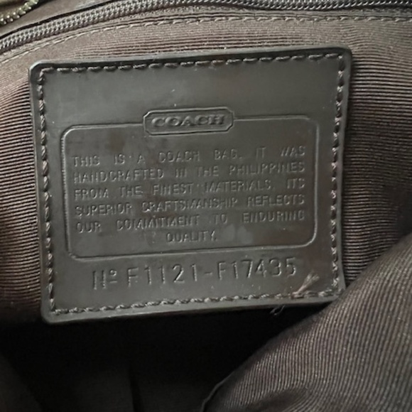Coach Designer Large Brown Canvas Crossbody - Picture 3 of 5